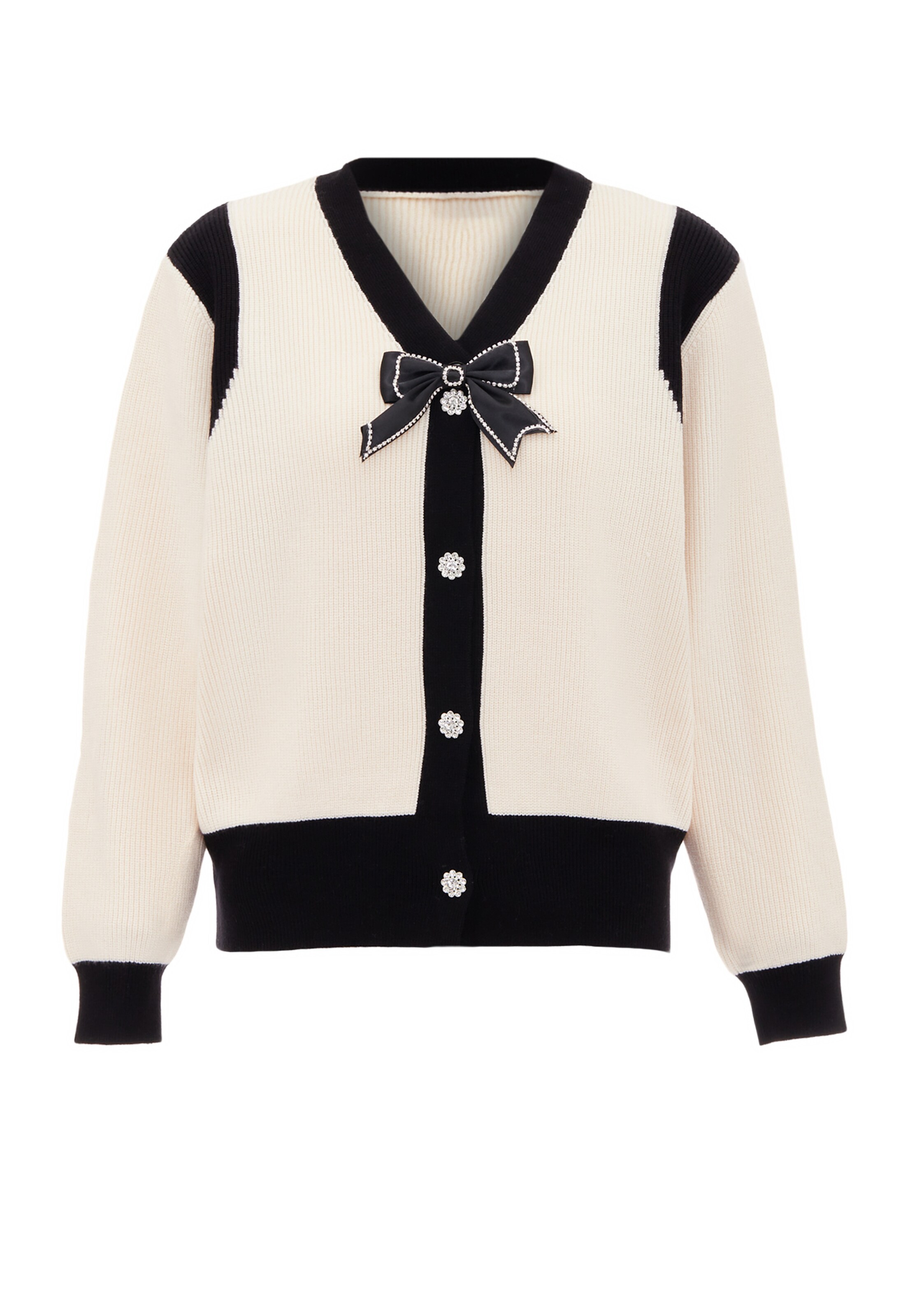 nelice - Casaco de malha em branco: frente