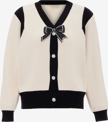 nelice Knit Cardigan in White: front