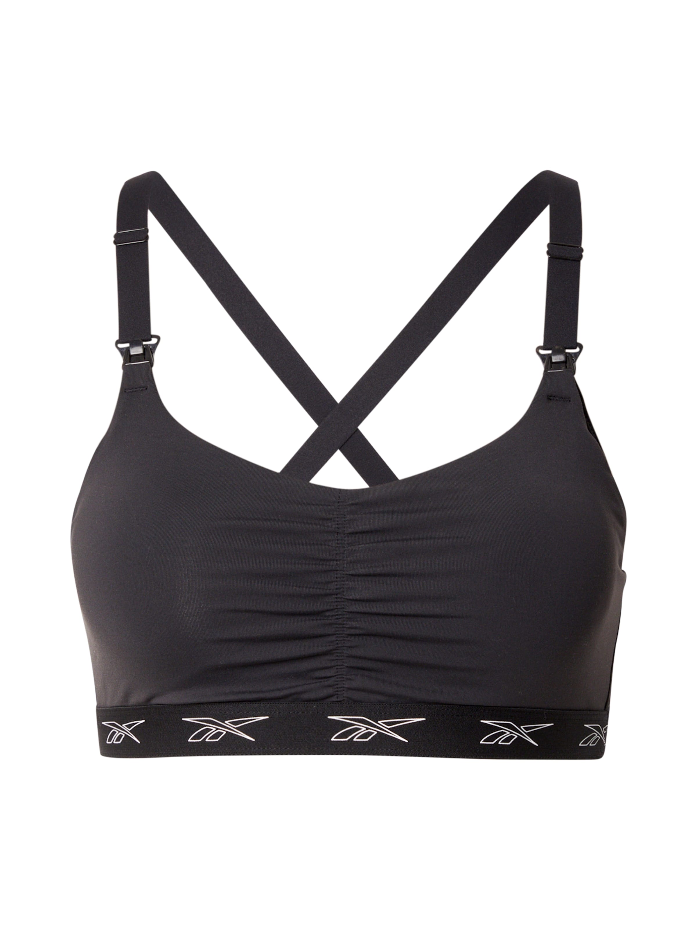 juoda Reebok Biustjė Sportinė liemenėlė: priekis