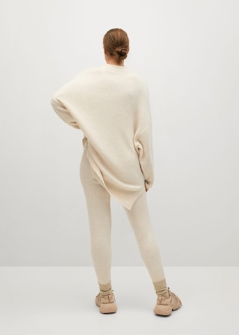 MANGO Skinny Broek in Beige