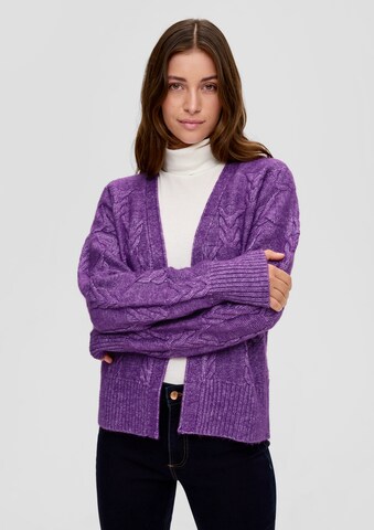 Cardigan QS en violet : devant