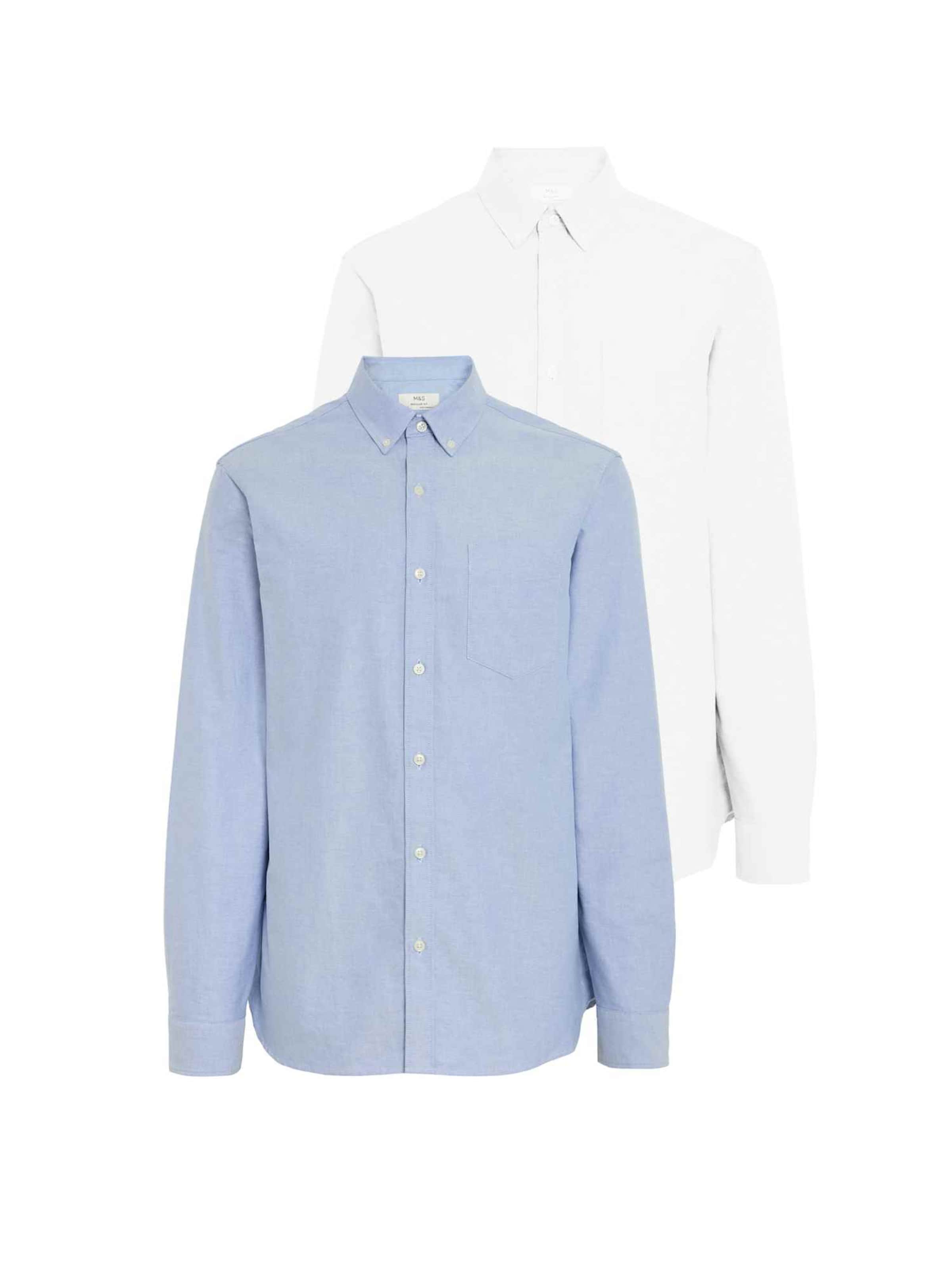 Regular fit Camicia di Marks & Spencer in blu: frontale
