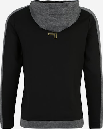 4F Athletic Zip-Up Hoodie in Black