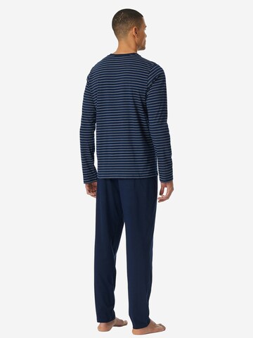 SCHIESSER Pyjama lang 'Casual Essentials'‌‌‌‌ in Blau