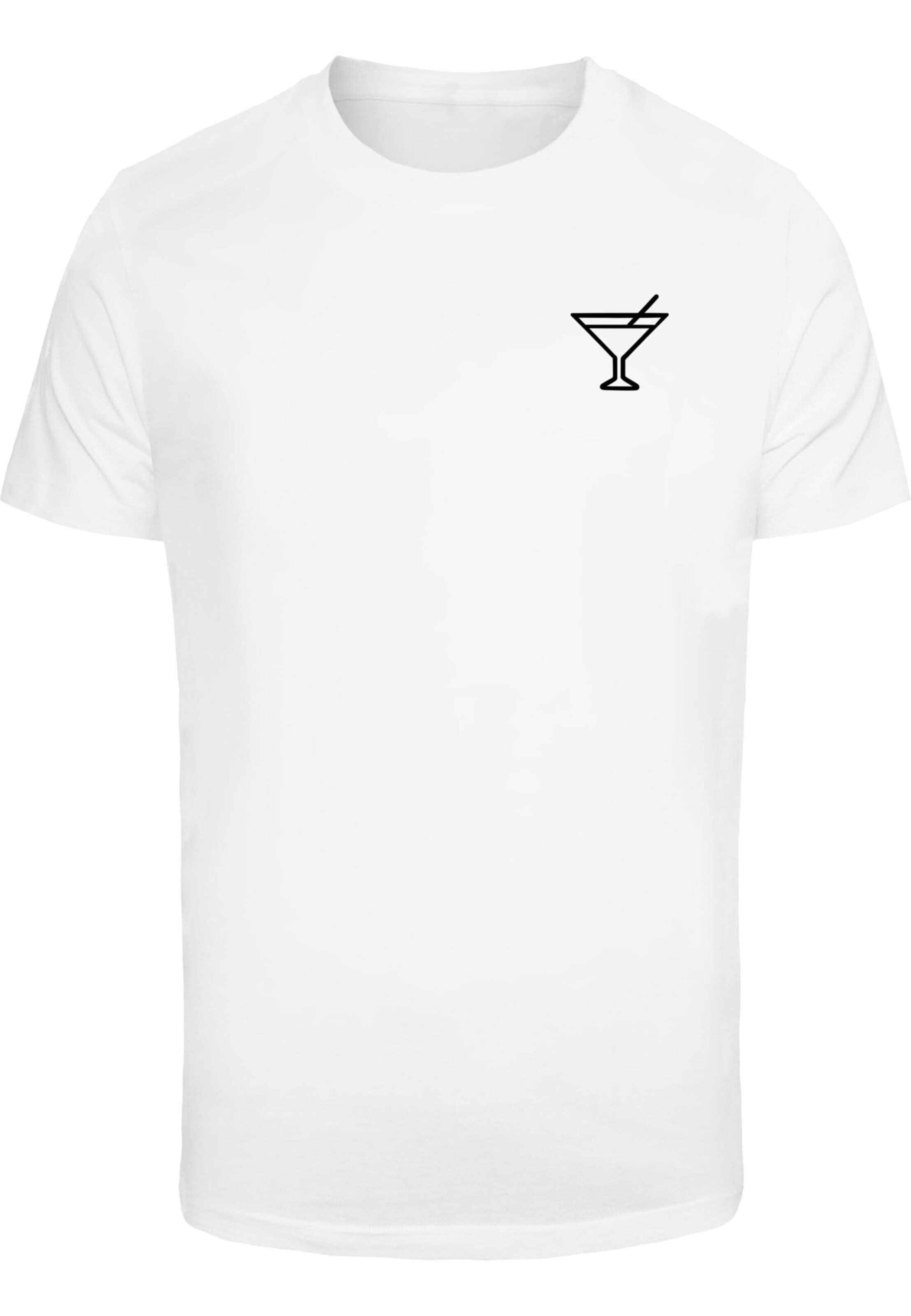 Merchcode Shirt 'Summer - Cocktail' in White: front