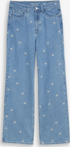TOM TAILOR DENIM Wide Leg Farkut 'Linou' värissä sininen: etupuoli