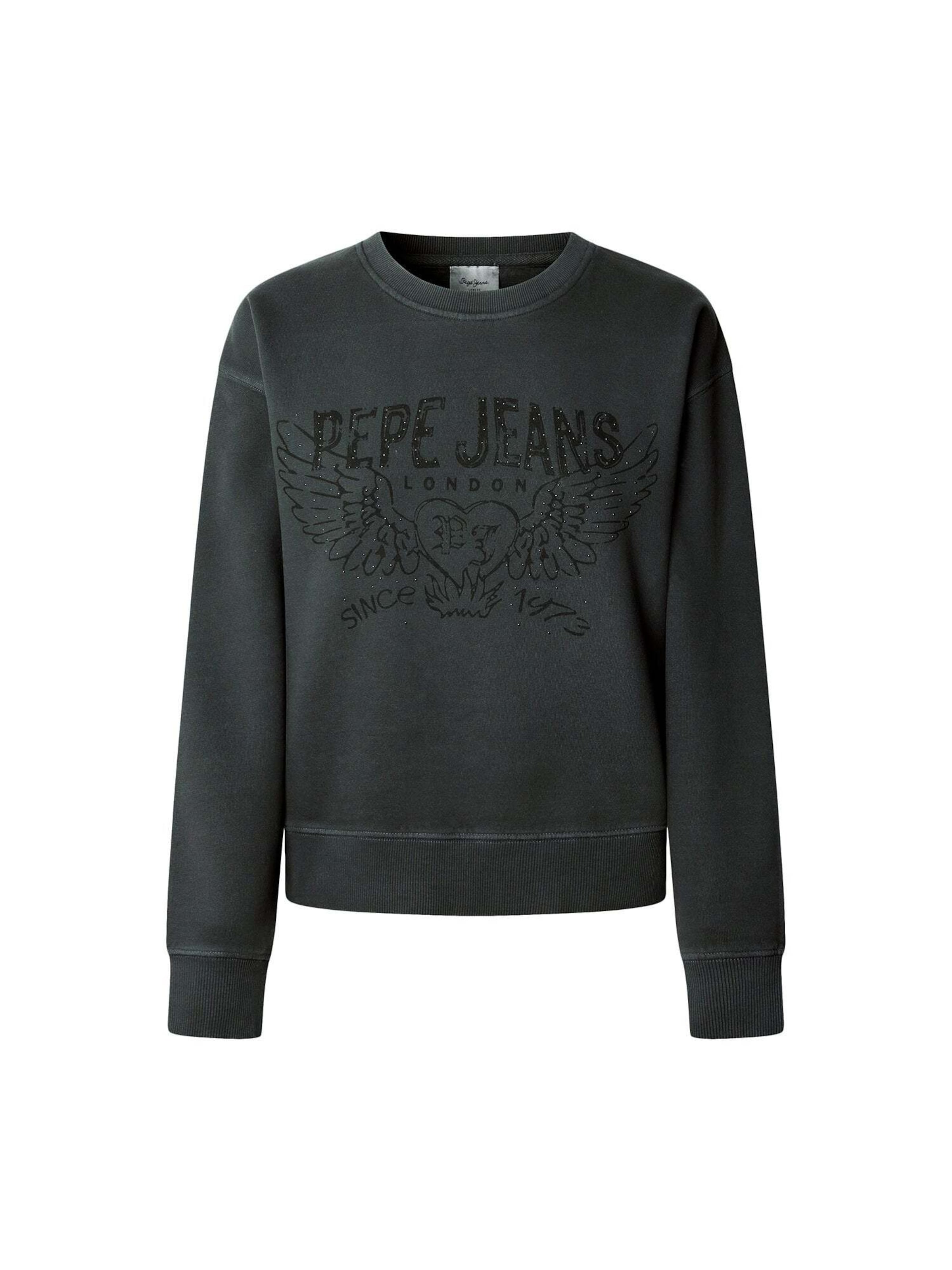 Pepe Jeans Sweatshirt ' BEBERLY ' in Grau: Vorderseite