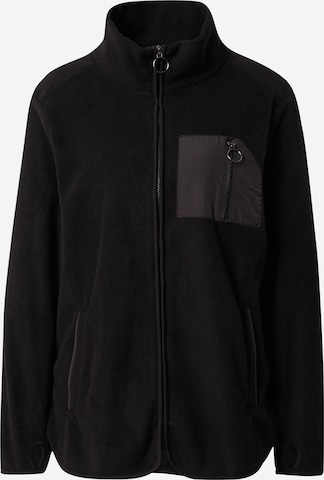 Monki Fleece jacket in Black: front