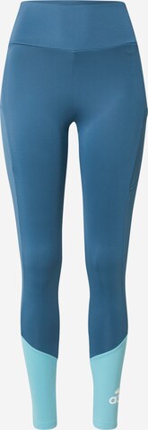 ADIDAS SPORTSWEAR Skinny Sportbroek in Blauw: voorkant