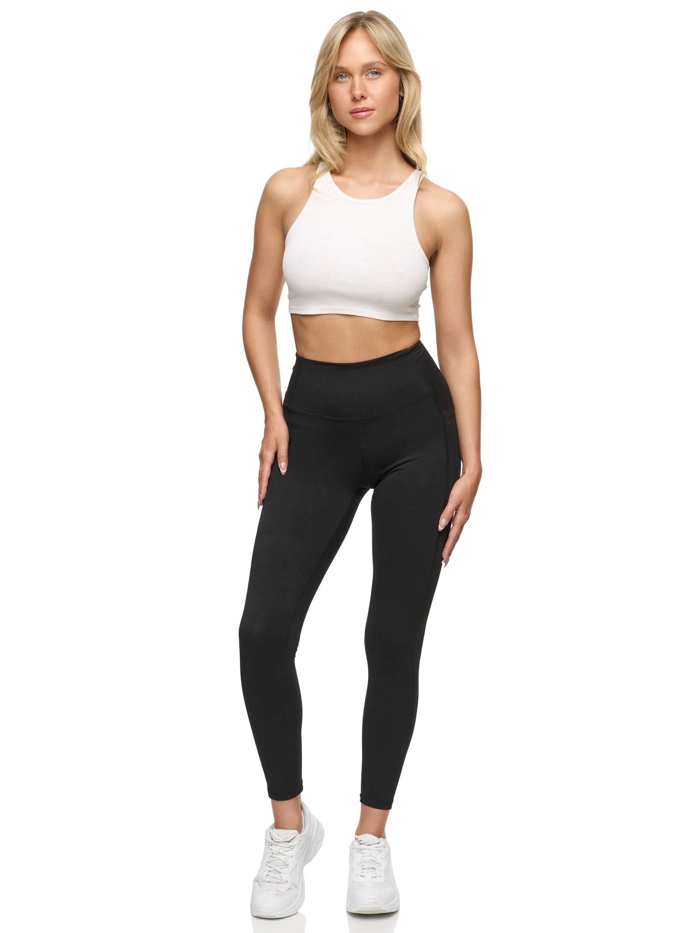 Tazzio Skinny Legginsy 'F301' w kolorze czarny