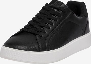 Pull&Bear Platform trainers in Black: front