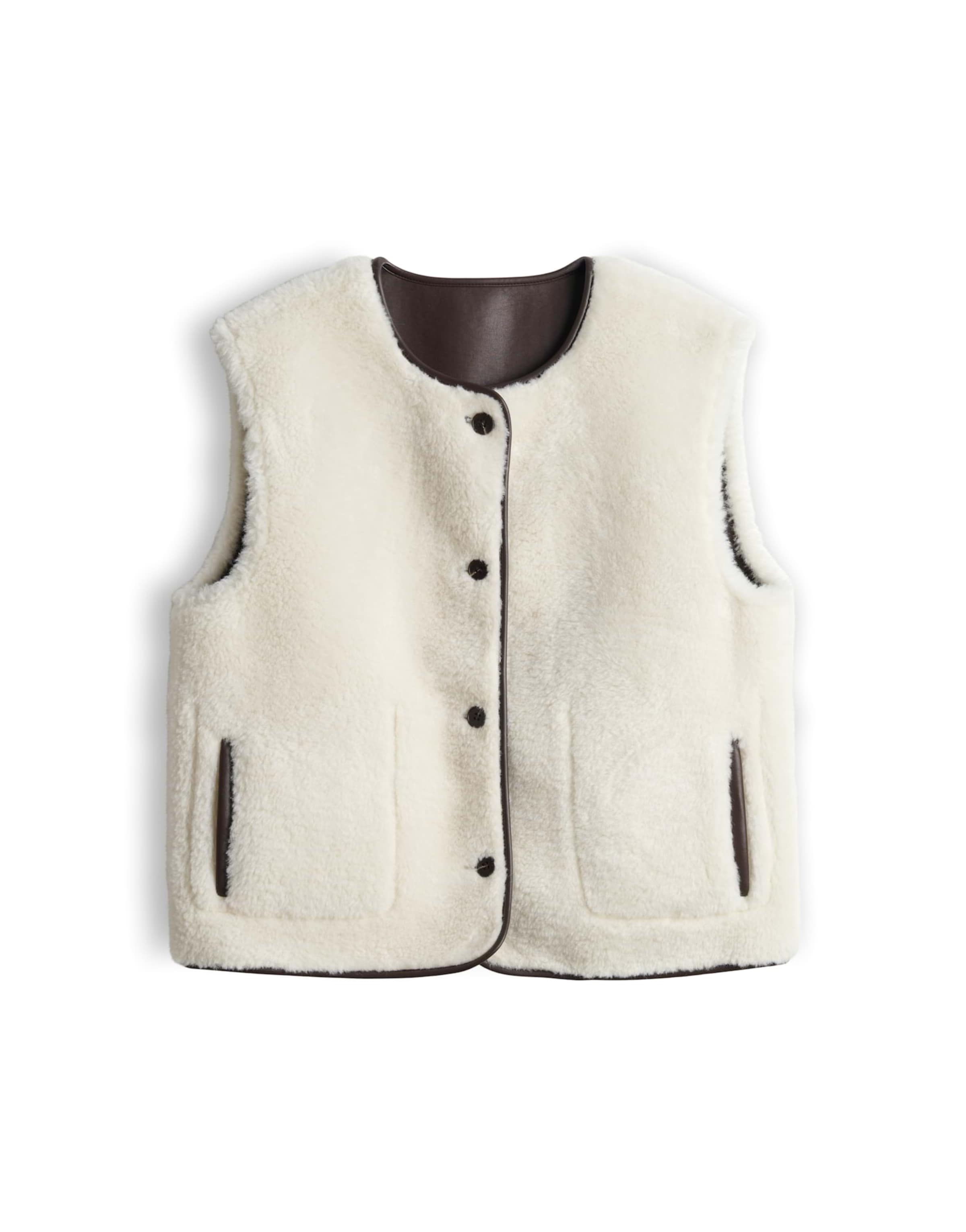 OPUS Vest in Beige: front