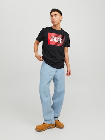JACK & JONES T-Shirt 'Corp' in Schwarz