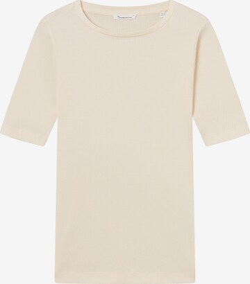 KnowledgeCotton Apparel T-shirt i beige: framsida