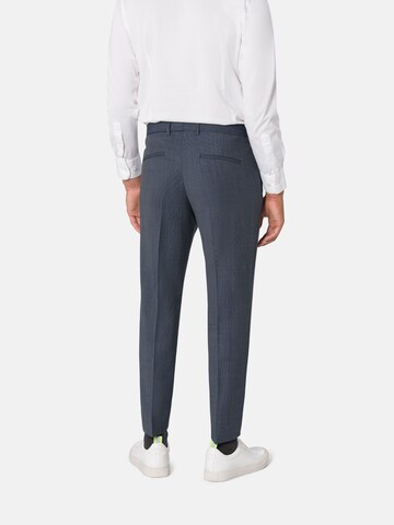 BENVENUTO Slim fit Pleated Pants 'Iago' in Blue