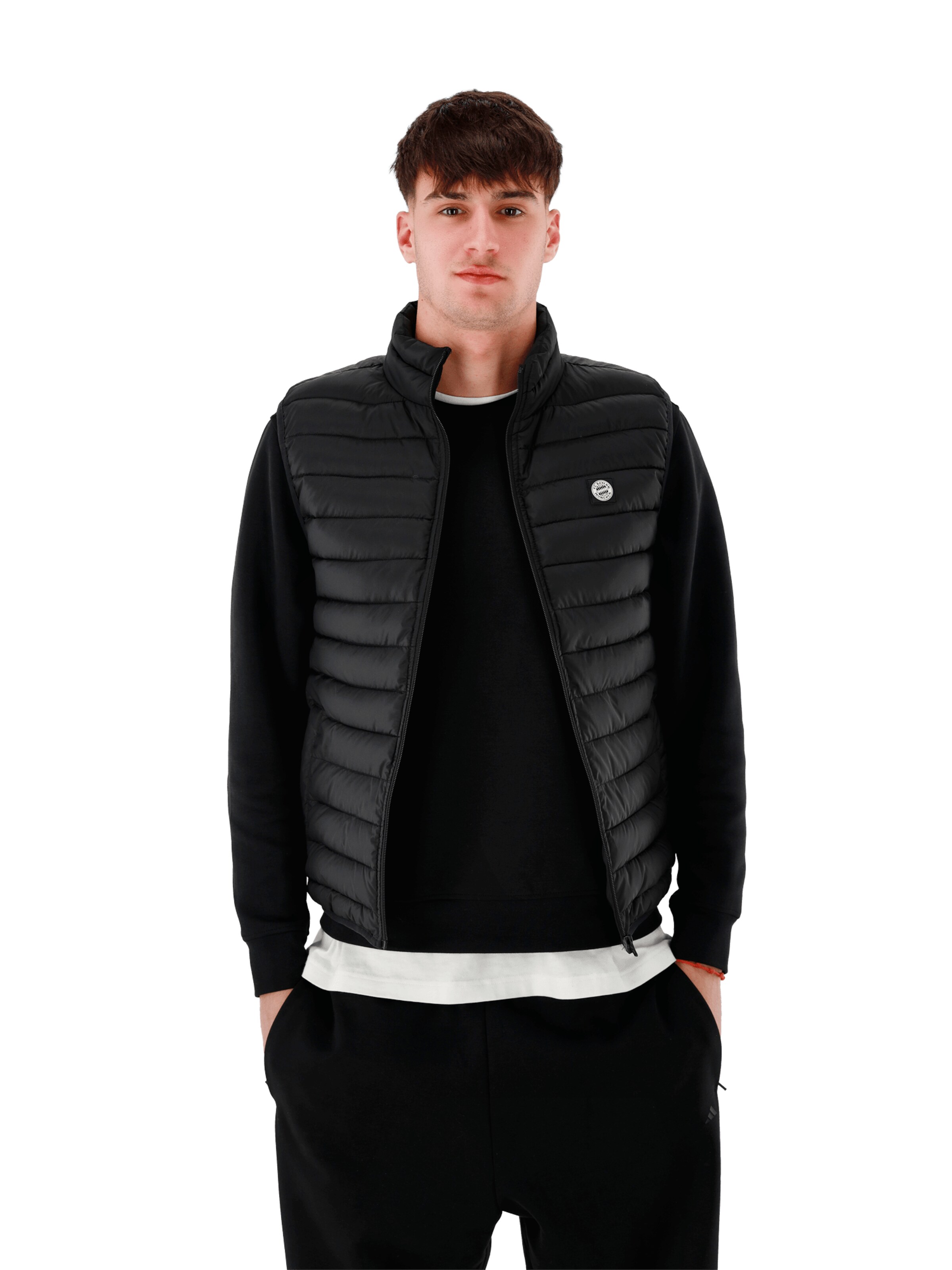 FC BAYERN MÜNCHEN Steppweste in Schwarz: Vorderseite