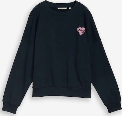 TOM TAILOR DENIM Collegepaita värissä marine / roosa / valkoinen, Tuotenäkymä