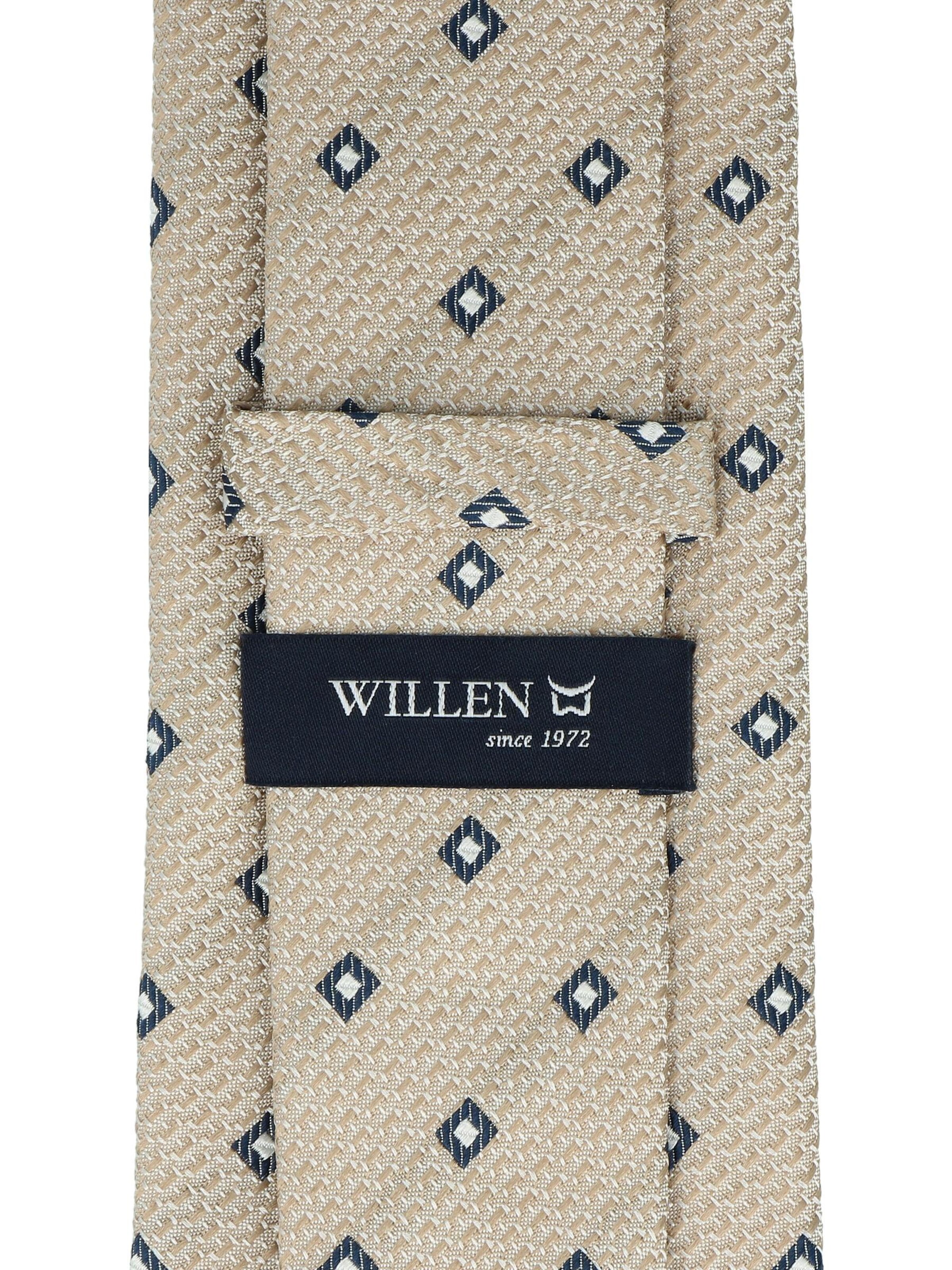 WILLEN Krawatte 'Minimal Struktur'‌‌ in Beige