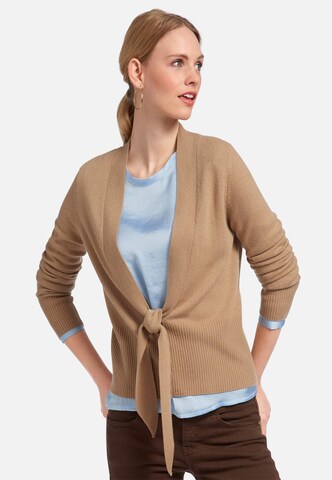 include Knit Cardigan in Brown: front