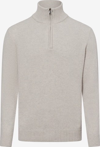Pull-over Nils Sundström en beige : devant