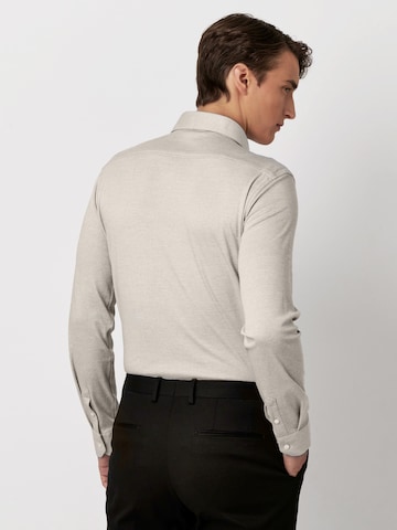 DESOTO Slim Fit Jerseyhemd in Beige