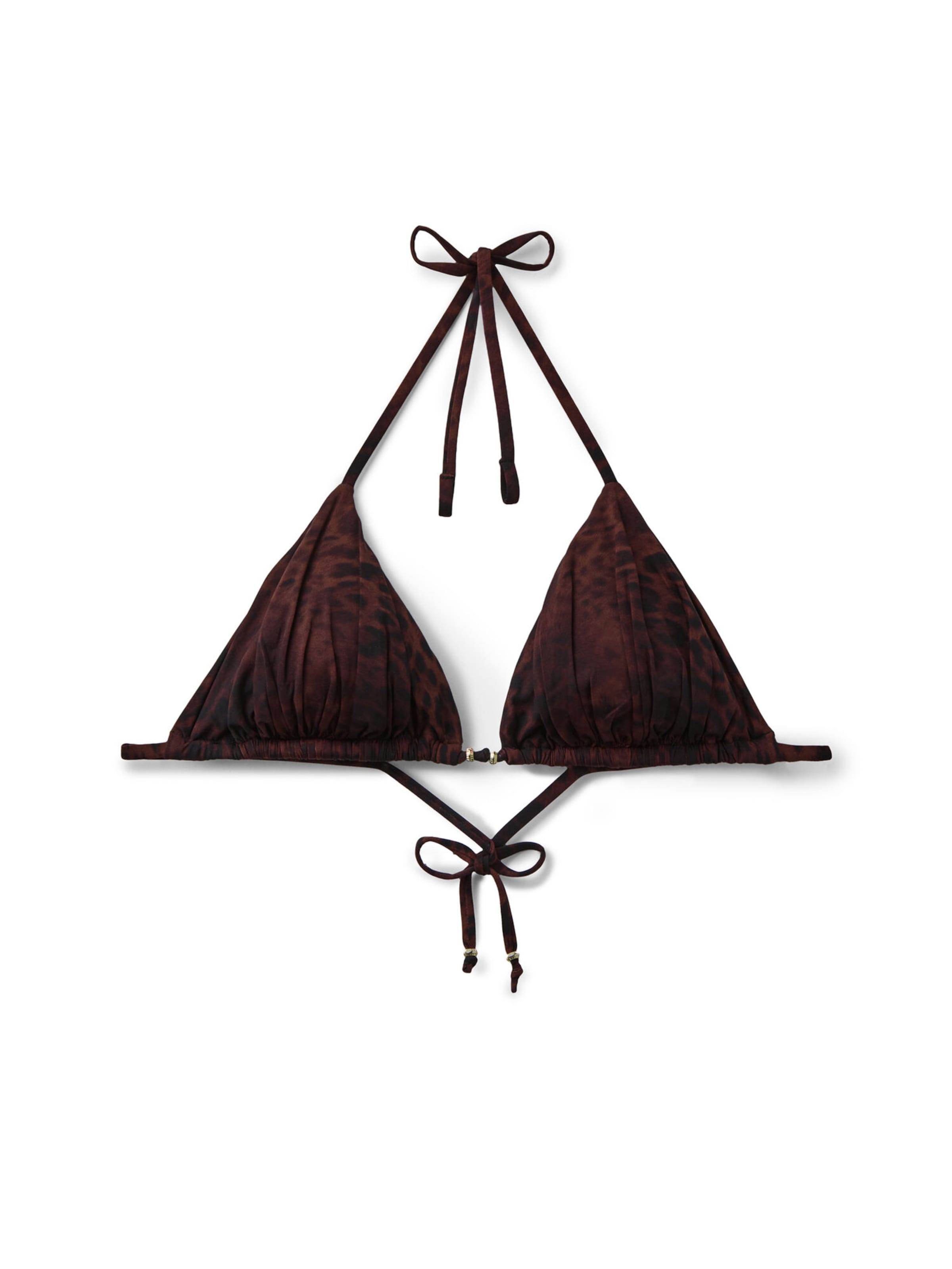 CALZEDONIA Triangel Bikinitop 'DARK ANIMALIER' in Braun: Vorderseite