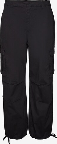 VERO MODA Cargobroek 'CALLY' in Zwart: voorkant