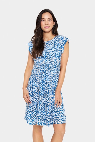 SAINT TROPEZ Jurk 'Gisla' in Blauw: voorkant