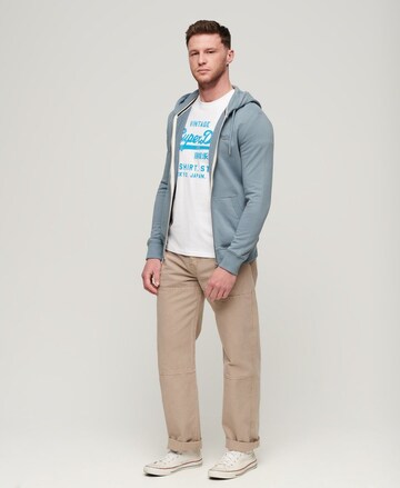 Superdry Zip-Up Hoodie in Blue