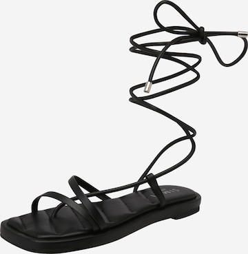 Simmi London T-Bar Sandals 'MARLEIGH' in Black: front
