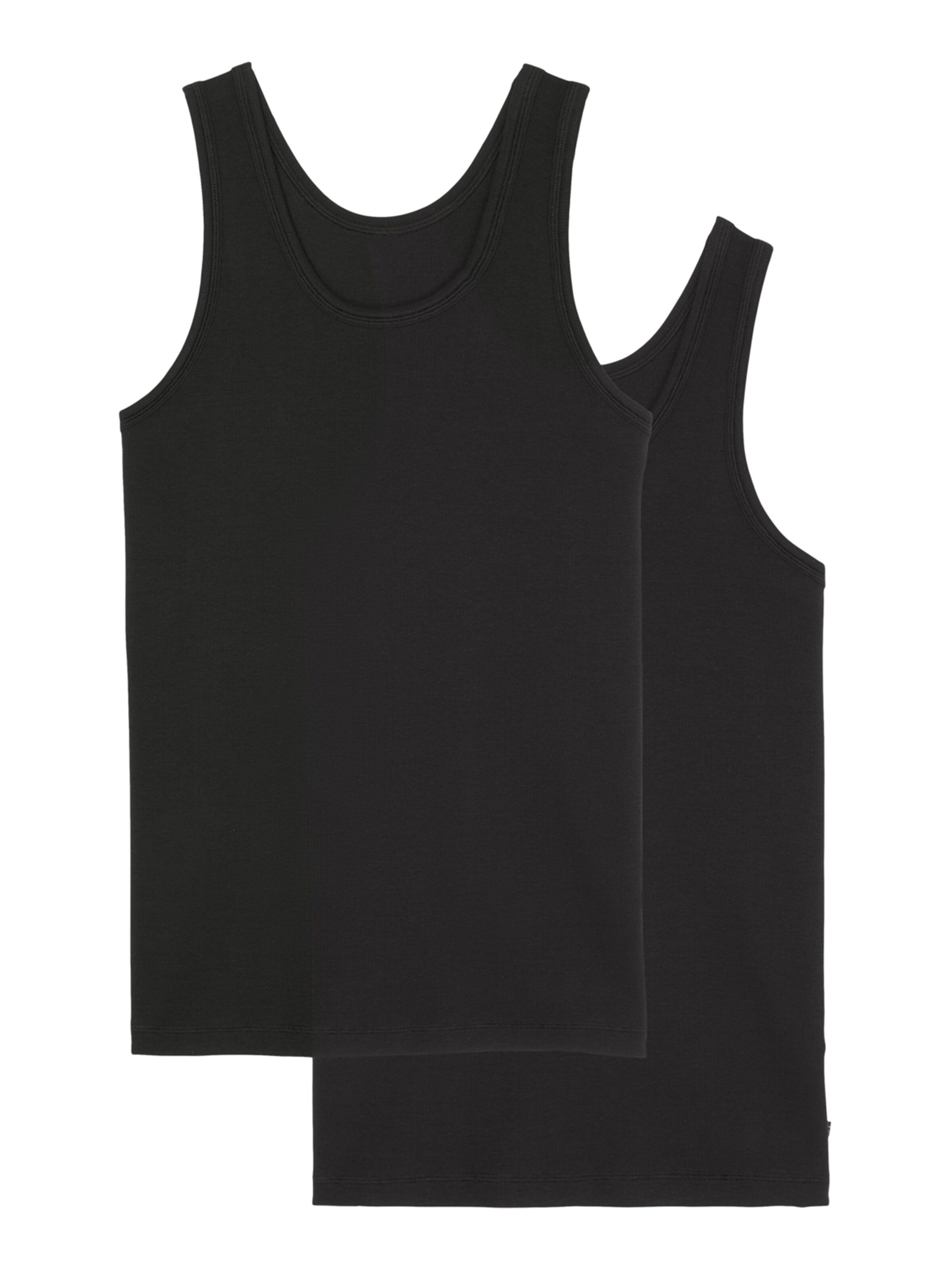 Marc O'Polo Undershirt 'Iconic Rib' in Black: front