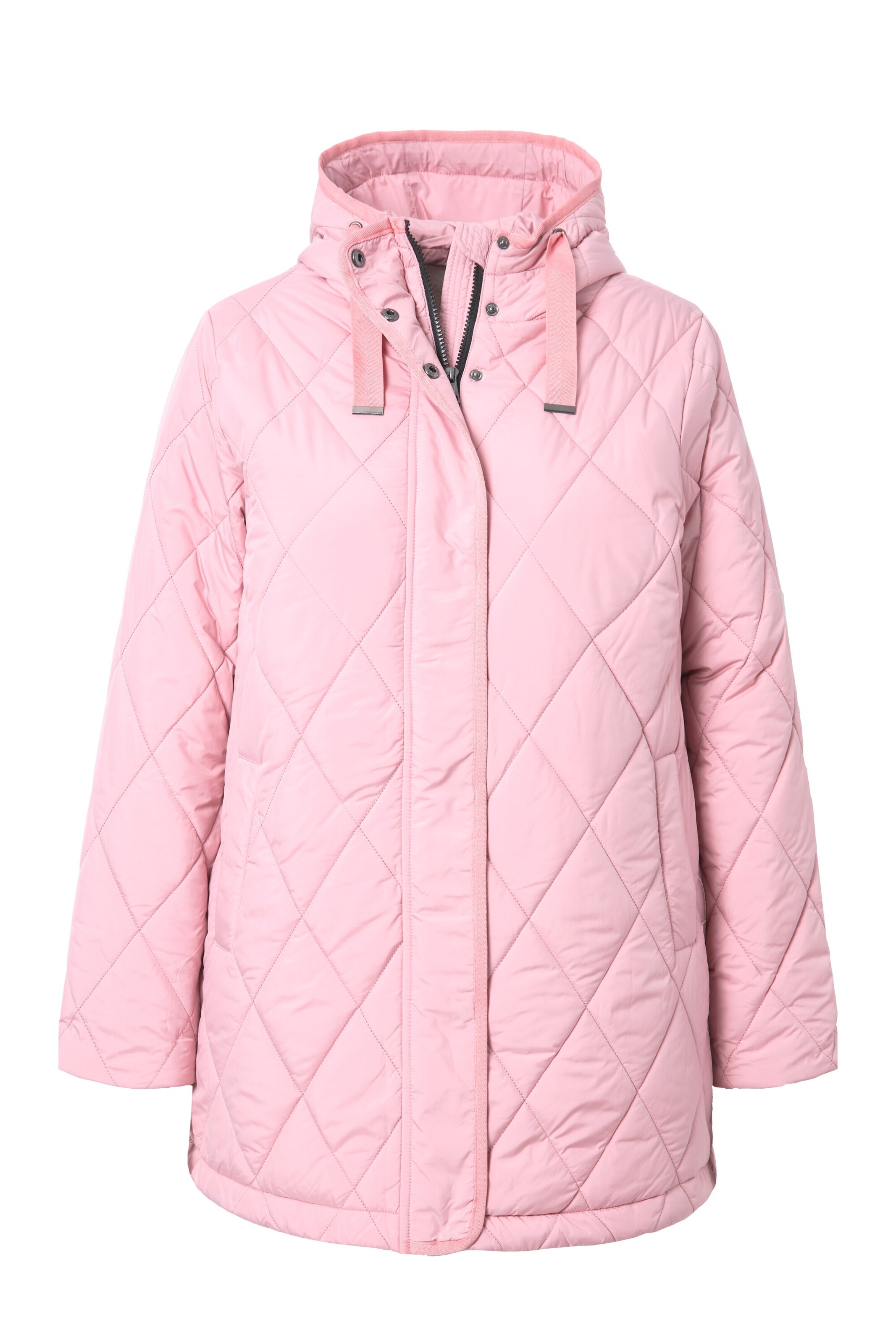 Ulla Popken Übergangsparka in Pink: Vorderseite