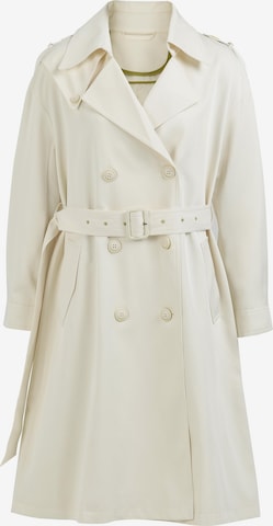 TorWeit Between-Seasons Coat 'Long Trench Coat' in White: front