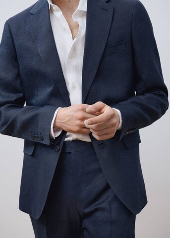 MANGO MAN Slim fit Suit Jacket 'Amalfi' in Blue