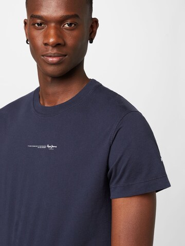 T-Shirt 'Andreas' Pepe Jeans en bleu