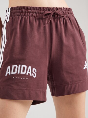 regular Pantaloni sportivi di ADIDAS SPORTSWEAR in rosso