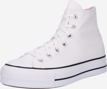 CONVERSE Hög sneaker 'Chuck Taylor All Star Lift' i vit: framsida