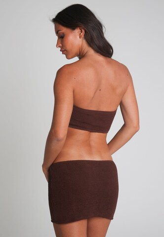 Moda Minx Beach dress 'Scrunch' in Brown