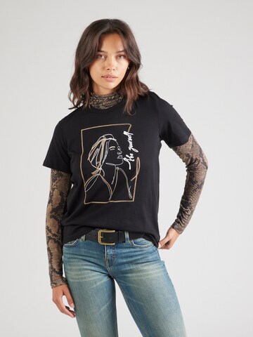 s.Oliver T-Shirt in Schwarz: Vorderseite