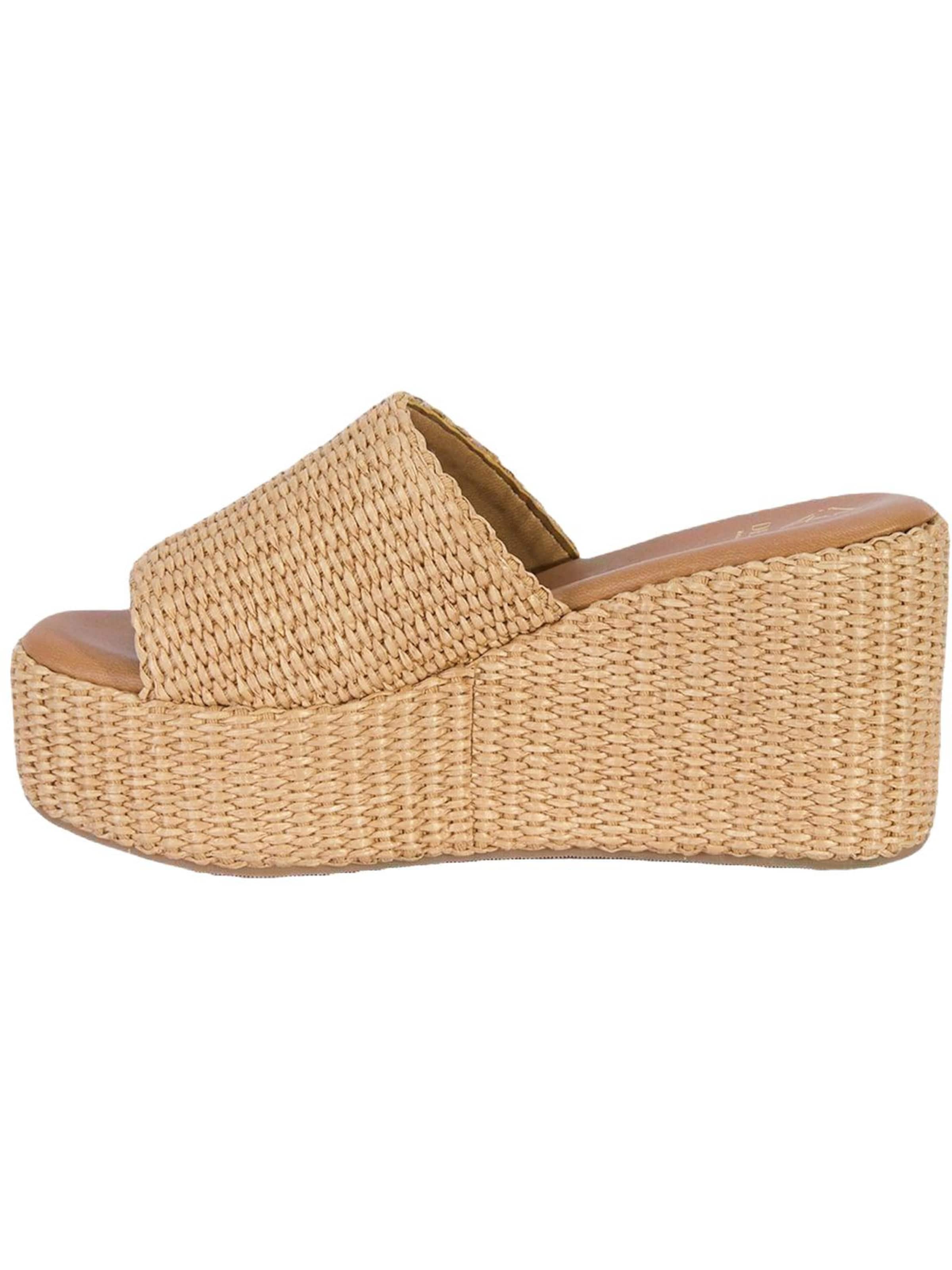 Desa - Zapatos abiertos 'DESA Damen-Keilsandalen aus Raffia' en beige