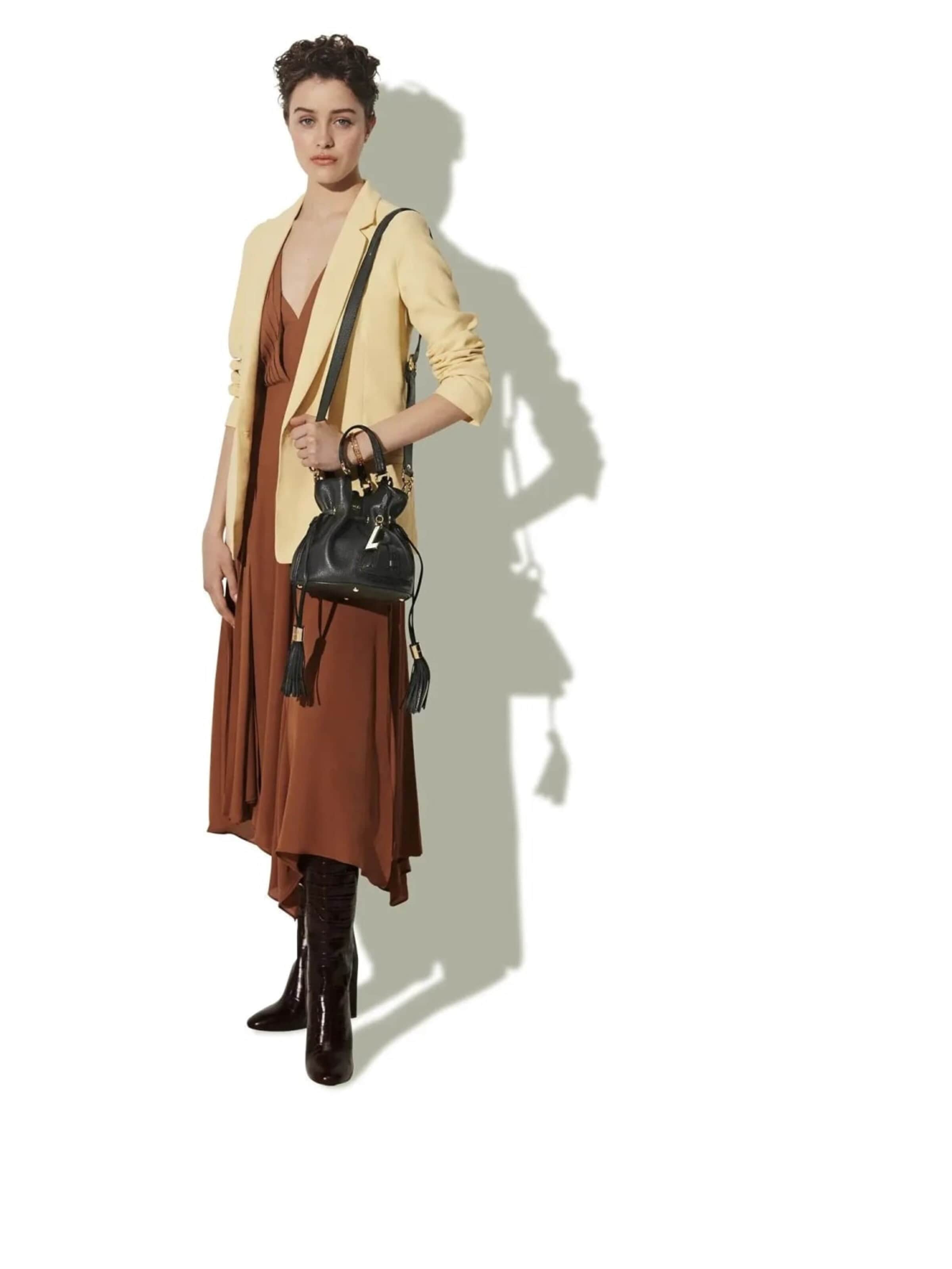 Lancel Schoudertas 'Lancel Sac Seau S Premier Flirt de Noir' in Zwart: voorkant