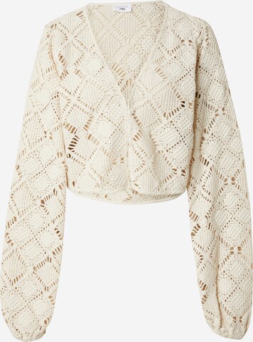 ABOUT YOU x Kamila Šikl Knit cardigan 'Ida' in White: front