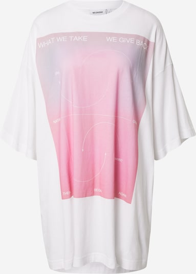 WEEKDAY T-Shirt 'Huge' in pink / weiß, Produktansicht