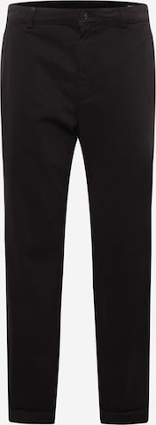 HOPE Regular Chino trousers in Black: front