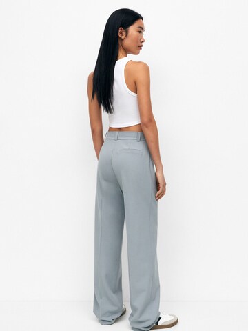 Pull&Bear Wide Leg Hose in Grau