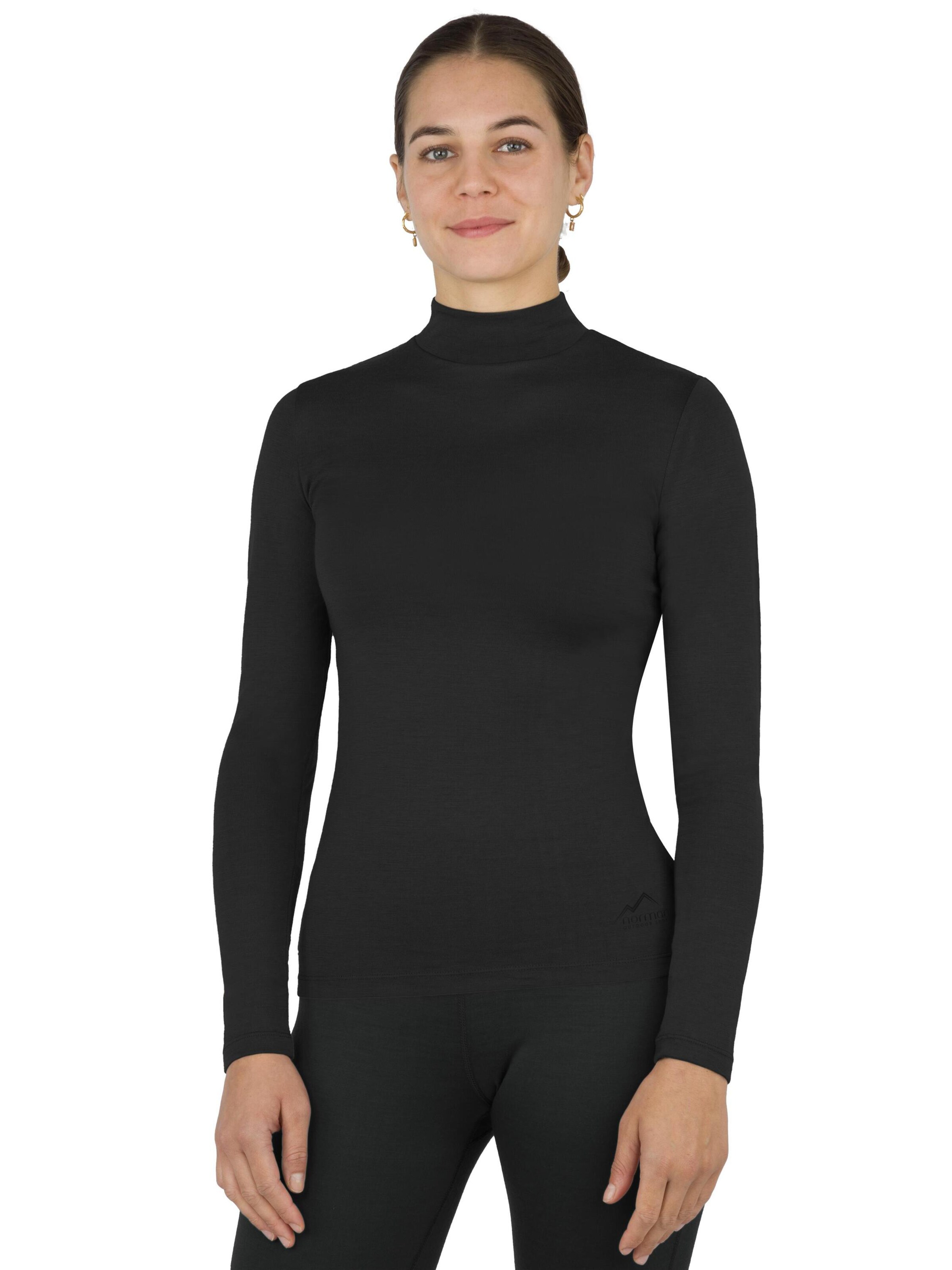 Pull-over normani en noir : devant