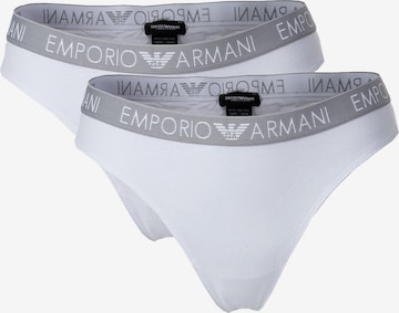 String Emporio Armani en blanc : devant