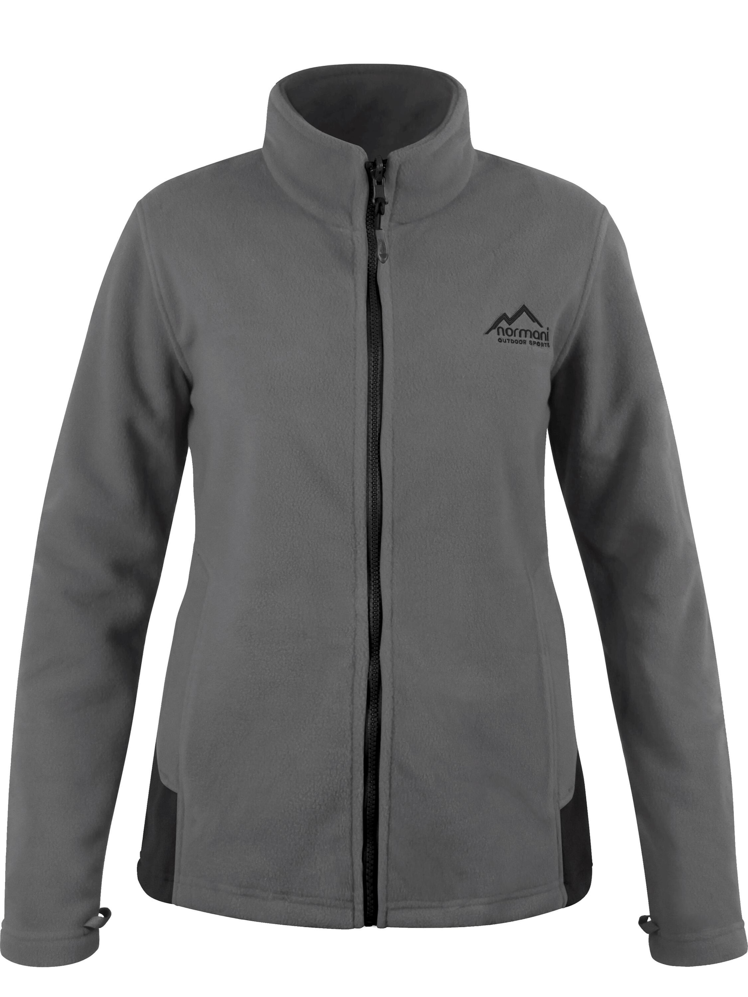 normani Functionele fleece jas 'Ivalo' in Grijs: voorkant