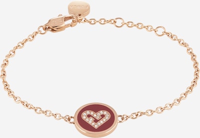 FURLA Pulsera 'Heart' en oro rosa / rojo oscuro, Vista del producto