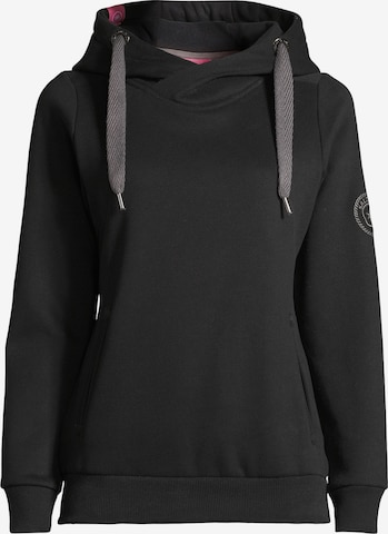 Sweat-shirt 'Sünn' salzhaut en noir : devant